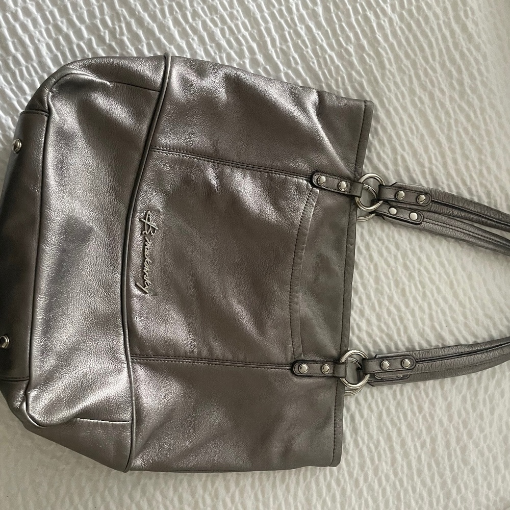 B Makowsky Leather Tote